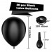 Black Balloons Latex Party Balloons, 50 Pack 12 inch Black Helium Balloons with Black Ribbon for Wedding Birthday Bridal Baby Shower Graduation Anniversary Party Supplies Decorations.