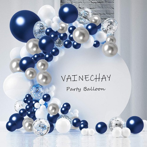 Royal Blue Silver White Confetti Balloon Arch for 2021Graduation Party Wedding Birthday Shower Classroom Decoration JULLIZ 145pcs Navy Blue Silver Balloons Garland Kit Royal Blue Silver White Confetti Balloon Arch for 2021Graduation Party Wedding Birthday Shower Classroom Decoration JULLIZ 145pcs Navy Blue Silver Balloons Garland Kit