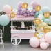 Pastel Balloons Garland Arch Kit, 117 pcs Pastel Gold Balloons in 5" 10" 18" with Colorful Confetti Balloons for Kids Birthday Wedding Bride Shower Baby Shower Unicorn Mermaid Party Decorations
