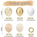 White Gold Beige Confetti Balloons, 50Pcs 12 Inch Sand White Gold Metallic Nude Cream Neutral Boho Balloons for Bridal Shower Baby Shower Birthday Wedding Party Decoration
