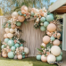 Fog Green Pink Balloons Arch Kit, Mist Dusty Green Light Pink Nude Sand White Boho Balloons Garland Kit for Boho Party Baby Shower Birthday Wedding Decorations…