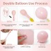 Pink White Nude Balloons Arch Kit, Double Stuffed Pastel Light Pink Cream Beige Peach White Balloon Garland Kit for Girl Baby Shower Birthday Wedding Anniversary Party Decoration