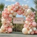 Pink White Nude Balloons Arch Kit, Double Stuffed Pastel Light Pink Cream Beige Peach White Balloon Garland Kit for Girl Baby Shower Birthday Wedding Anniversary Party Decoration
