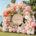 Pink White Nude Balloons Arch Kit, Double Stuffed Pastel Light Pink Cream Beige Peach White Balloon Garland Kit for Girl Baby Shower Birthday Wedding Anniversary Party Decoration