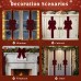 8 Pcs Burgundy Velvet Christmas Cabinet Bows Ribbons for Kitchen 78.7Inch Large Christmas Bows Pre Tied Bow with Adhesive for Cabinet Doors Xmas Tree Windows Holiday Party Gifts Decorations