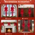 8 Pcs Large Red Velvet Christmas Cabinet Bows Ribbons for Kitchen 78.7Inch Christmas Bows Pre Tied Bow with Adhesive for Cabinet Doors Xmas Tree Windows Holiday Party Gifts Decorations