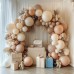 Nude Brown Balloons Arch Kit, Double Stuffed Beige Tan Light Brown Apricot Cream Balloons Garland Kit for Boho Neutral Baby Shower Bride Shower Wedding Birthday Teddy Bear Safari Party Decoration