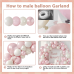 Pearl Pink White Balloons Garland, Double Stuffed Pearl Pink Sand White Balloon Arch Kit Pastel Pink Beige Nude Ivory Balloons for Girls Birthday Baby Shower Bridal Shower Wedding Party Decoration