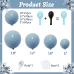 Dusty Blue Balloons Garland Kit, Double Stuffed Dark Dusty Blue Balloon Arch Different Sizes 18/12/10/5 Inch Latex Balloons for Birthday Gender Reveal Baby Shower Neutral Theme Party Decoration