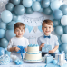 Dusty Blue Balloons Garland Kit, Double Stuffed Dark Dusty Blue Balloon Arch Different Sizes 18/12/10/5 Inch Latex Balloons for Birthday Gender Reveal Baby Shower Neutral Theme Party Decoration