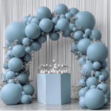 Dusty Blue Balloons Garland Kit, Double Stuffed Dark Dusty Blue Balloon Arch Different Sizes 18/12/10/5 Inch Latex Balloons for Birthday Gender Reveal Baby Shower Neutral Theme Party Decoration Dusty Blue Balloons Garland Kit, Double Stuffed Dark Dusty Blue Balloon Arch Different Sizes 18/12/10/5 Inch Latex Balloons for Birthday Gender Reveal Baby Shower Neutral Theme Party Decoration
