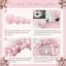Light Pink Balloons Garland Arch Kit, Double Stuffed Pastel Pink Balloon Arch Different Sizes 18/12/10/5 Inch Baby Pink Balloons for Baby Shower Birthday Wedding Gender Reveal Party Decoration