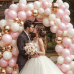Light Pink Balloons Garland Arch Kit, Double Stuffed Pastel Pink Balloon Arch Different Sizes 18/12/10/5 Inch Baby Pink Balloons for Baby Shower Birthday Wedding Gender Reveal Party Decoration