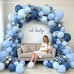 Dusty Blue Balloons Arch Kit, Double Stuffed Dark Blue Balloons Denim Baby Light Pastel Blue Balloon Garland for Baby Shower Birthday Wedding Baptism Graduation Gender Reveal Party Decoration Dusty Blue Balloons Arch Kit, Double Stuffed Dark Blue Balloons Denim Baby Light Pastel Blue Balloon Garland for Baby Shower Birthday Wedding Baptism Graduation Gender Reveal Party Decoration