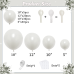 Pearl White Balloon Arch Kit,Double Stuffed Pastel White Cream Ivory Balloons Garland Kit Different Sizes 18/12/10/5 inch White Latex Balloon for Wedding Birthday Bridal Baby Shower Party Decorations
