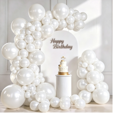 Pearl White Balloon Arch Kit,Double Stuffed Pastel White Cream Ivory Balloons Garland Kit Different Sizes 18/12/10/5 inch White Latex Balloon for Wedding Birthday Bridal Baby Shower Party Decorations Pearl White Balloon Arch Kit,Double Stuffed Pastel White Cream Ivory Balloons Garland Kit Different Sizes 18/12/10/5 inch White Latex Balloon for Wedding Birthday Bridal Baby Shower Party Decorations