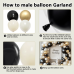 Black White Gold Balloon Arch Kit,Double Stuffed Pearl Sand White Balloon Garland Different Sizes 18/12/5 Inch Chrome Cream Balloons for Graduation Wedding Birthday Bachelorette Party Decorations