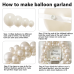 Pearl Sand White Balloons Arch Kit,Double Stuffed white Ivory Brige Cream Balloon Garland Kit Different Sizes 18/12/10/5 inch White Sand Latex Balloons for Wedding Engagement Baby Shower Birthday Bachelorette Party Decorations