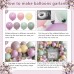 Dusty Green Pink Purple Yellow Balloon arch kit,Double Stuffed Haze Purple Mauve Pink Ivory Sage Green Lilac Light Yellow Balloons Garland for Brithday Wedding Wild Flower Princess Party Decorations 
