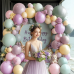 Dusty Green Pink Purple Yellow Balloon arch kit,Double Stuffed Haze Purple Mauve Pink Ivory Sage Green Lilac Light Yellow Balloons Garland for Brithday Wedding Wild Flower Princess Party Decorations 