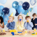 Blue Confettic Balloons Set,50 Pcs 12 Inch Navy Light Metallic Blue Balloon Kit Pastel Pale Blue Latex Balloon with Ribbon for Birthday Wedding Baby Shower Graduation Anniversary Party Decorations 
