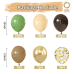 Sage Green Brown Balloons Set,50pcs 12inch Retro Green Dark Brown Nude Conffee Balloon and Tan Metallic Gold with Confetti Balloons for Jungle Safari Hunting Woodland Forest Birthday Party Decorations