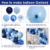 Navy Blue Balloon Arch kit,Dark Metallic Blue and Matte Light Blue Balloons Garland with Confetti Latex Blue Balloons for Birthday Wedding Anniversary Gender Reveal Party Decorations