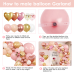 Rose Gold Balloon Arch Kit,Light Pink Nude White Metallic Gold Balloons Garland Rose Gold and Gold Confetti Balloons with Heart Balloon for Wedding Bridal Shower Birthday Party Decorations