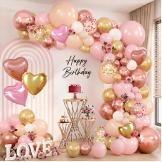 Rose Gold Balloon Arch Kit,Light Pink Nude White Metallic Gold Balloons Garland Rose Gold and Gold Confetti Balloons with Heart Balloon for Wedding Bridal Shower Birthday Party Decorations Rose Gold Balloon Arch Kit,Light Pink Nude White Metallic Gold Balloons Garland Rose Gold and Gold Confetti Balloons with Heart Balloon for Wedding Bridal Shower Birthday Party Decorations