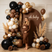 Brown Black Balloon Arch Kit, Sand White Gold Black Tan Balloons Dark Brown Beige Gold with Confetti Balloons Garland for Wild Western Cowboy Country Birthday First Rodeo Party Decoration Brown Black Balloon Arch Kit, Sand White Gold Black Tan Balloons Dark Brown Beige Gold with Confetti Balloons Garland for Wild Western Cowboy Country Birthday First Rodeo Party Decoration