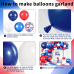 Red Blue White Balloon Arch Kit,Navy Pearl Blue Balloon Dark Blue Red White Balloons Garland with Confetti for 4th of July Patriotic Day Sports Nautical Graduation Birthday Party Decoration Red Blue White Balloon Arch Kit,Navy Pearl Blue Balloon Dark Blue Red White Balloons Garland with Confetti for 4th of July Patriotic Day Sports Nautical Graduation Birthday Party Decoration