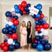 Red Blue White Balloon Arch Kit,Navy Pearl Blue Balloon Dark Blue Red White Balloons Garland with Confetti for 4th of July Patriotic Day Sports Nautical Graduation Birthday Party Decoration Red Blue White Balloon Arch Kit,Navy Pearl Blue Balloon Dark Blue Red White Balloons Garland with Confetti for 4th of July Patriotic Day Sports Nautical Graduation Birthday Party Decoration