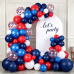 Red Blue White Balloon Arch Kit,Navy Pearl Blue Balloon Dark Blue Red White Balloons Garland with Confetti for 4th of July Patriotic Day Sports Nautical Graduation Birthday Party Decoration Red Blue White Balloon Arch Kit,Navy Pearl Blue Balloon Dark Blue Red White Balloons Garland with Confetti for 4th of July Patriotic Day Sports Nautical Graduation Birthday Party Decoration