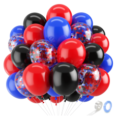Red Blue Black Balloons Set,50pcs 12inch Dark Royal Blue Black Red Latex Balloon with Confetti Balloon for Graduation Anniversary Man Birthday Party Decoration Red Blue Black Balloons Set,50pcs 12inch Dark Royal Blue Black Red Latex Balloon with Confetti Balloon for Graduation Anniversary Man Birthday Party Decoration