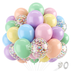 Pastel Balloons Set, 50pcs 12inch Pastel Colorful Balloon Pink Orange Yellow Balloon and Green Blue Purple Balloons with Colorful Confetti Balloon for Birthday Easter Bridal Shower Party Decor Pastel Balloons Set, 50pcs 12inch Pastel Colorful Balloon Pink Orange Yellow Balloon and Green Blue Purple Balloons with Colorful Confetti Balloon for Birthday Easter Bridal Shower Party Decor