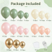 Green Cream White Pink Gold Balloon Arch Kit, Latex, Party Decor Sage Green Pastel Pink Beige Light Orange and Chrome Gold Balloons Garland, for Birthday Wedding Bridal Shower Decoration