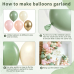 Green Cream White Pink Gold Balloon Arch Kit, Latex, Party Decor Sage Green Pastel Pink Beige Light Orange and Chrome Gold Balloons Garland, for Birthday Wedding Bridal Shower Decoration