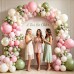 Pink Pearl White Ivory Lime Green Balloon Arch Kit, Double Stuffed Dark/Pastel Pink and Pearl Cream Beige Balloons Metallic Lime Green Balloon, for Wedding Bridal Shower Fairy Birthday Decor Pink Pearl White Ivory Lime Green Balloon Arch Kit, Double Stuffed Dark/Pastel Pink and Pearl Cream Beige Balloons Metallic Lime Green Balloon, for Wedding Bridal Shower Fairy Birthday Decor