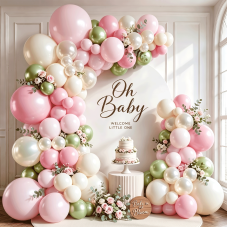 Pink Pearl White Ivory Lime Green Balloon Arch Kit, Double Stuffed Dark/Pastel Pink and Pearl Cream Beige Balloons Metallic Lime Green Balloon, for Wedding Bridal Shower Fairy Birthday Decor Pink Pearl White Ivory Lime Green Balloon Arch Kit, Double Stuffed Dark/Pastel Pink and Pearl Cream Beige Balloons Metallic Lime Green Balloon, for Wedding Bridal Shower Fairy Birthday Decor