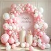 Pearl Pink White and Bows Balloons Arch Kit, Double Stuffed, Latex Light/Pastel/Maca/Pearl Pink and White Balloon, for Valentine's Day Princess Birthday Wedding Coquette Party Decor Pearl Pink White and Bows Balloons Arch Kit, Double Stuffed, Latex Light/Pastel/Maca/Pearl Pink and White Balloon, for Valentine's Day Princess Birthday Wedding Coquette Party Decor