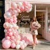 Pearl Pink White and Bows Balloons Arch Kit, Double Stuffed, Latex Light/Pastel/Maca/Pearl Pink and White Balloon, for Valentine's Day Princess Birthday Wedding Coquette Party Decor Pearl Pink White and Bows Balloons Arch Kit, Double Stuffed, Latex Light/Pastel/Maca/Pearl Pink and White Balloon, for Valentine's Day Princess Birthday Wedding Coquette Party Decor