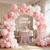 Pearl Pink White and Bows Balloons Arch Kit, Double Stuffed, Latex Light/Pastel/Maca/Pearl Pink and White Balloon, for Valentine's Day Princess Birthday Wedding Coquette Party Decor Pearl Pink White and Bows Balloons Arch Kit, Double Stuffed, Latex Light/Pastel/Maca/Pearl Pink and White Balloon, for Valentine's Day Princess Birthday Wedding Coquette Party Decor