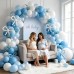 Zesliwy Pearl Blue White and Bows Balloons Arch Kit, Double Stuffed, Latex Pastel/Light/Maca Blue White Balloon Pearl Blue Balloons Arch, for Birthday Wedding Bridal Shower Gender Reveal Party Decor Zesliwy Pearl Blue White and Bows Balloons Arch Kit, Double Stuffed, Latex Pastel/Light/Maca Blue White Balloon Pearl Blue Balloons Arch, for Birthday Wedding Bridal Shower Gender Reveal Party Decor