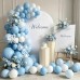 Zesliwy Pearl Blue White and Bows Balloons Arch Kit, Double Stuffed, Latex Pastel/Light/Maca Blue White Balloon Pearl Blue Balloons Arch, for Birthday Wedding Bridal Shower Gender Reveal Party Decor Zesliwy Pearl Blue White and Bows Balloons Arch Kit, Double Stuffed, Latex Pastel/Light/Maca Blue White Balloon Pearl Blue Balloons Arch, for Birthday Wedding Bridal Shower Gender Reveal Party Decor