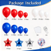 Red White and Blue Balloons Arch Kit with Star, Patriotic Decor Dark Blue Red White Balloons with Silver Star Balloon, for 4th of July Memorial Veterans Day Graduation Birthday Decor Red White and Blue Balloons Arch Kit with Star, Patriotic Decor Dark Blue Red White Balloons with Silver Star Balloon, for 4th of July Memorial Veterans Day Graduation Birthday Decor