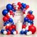 Red White and Blue Balloons Arch Kit with Star, Patriotic Decor Dark Blue Red White Balloons with Silver Star Balloon, for 4th of July Memorial Veterans Day Graduation Birthday Decor Red White and Blue Balloons Arch Kit with Star, Patriotic Decor Dark Blue Red White Balloons with Silver Star Balloon, for 4th of July Memorial Veterans Day Graduation Birthday Decor