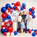 Red White and Blue Balloons Arch Kit with Star, Patriotic Decor Dark Blue Red White Balloons with Silver Star Balloon, for 4th of July Memorial Veterans Day Graduation Birthday Decor Red White and Blue Balloons Arch Kit with Star, Patriotic Decor Dark Blue Red White Balloons with Silver Star Balloon, for 4th of July Memorial Veterans Day Graduation Birthday Decor