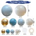 Dusty Blue Balloons Garland Kit,140pcs Fog Blue Royal Blue Pastel Blue Sand White Metallic Gold latex Balloons for Boy Baby Shower Bridal Shower Wedding Anniversary Birthday Party Decorations Supplies