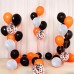 Halloween Latex Balloons 70Pack, 12inch Black Orange White Confetti Halloween Ballons for Halloween Birthday Hocus Pocus Party Decorations