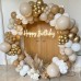Boho Brown Balloon Garland Kit, White Gold Blush Beige Balloons Arch Kit for Neutral Baby Shower Wedding Bridal Shower Engagement Birthday Decorations…